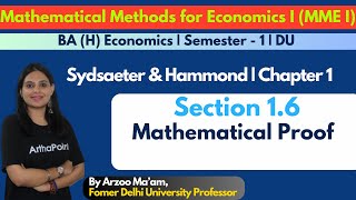 Sec 1.6 | Introductory Mathematical Methods for Economics | Introductory MME | MME 1 | Eco(H) Sem 1