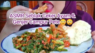 ASMR Seblak Ceker Ayam & Genjer Dan Pete 👍 #asmr @pipitembemasmr143