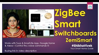 ZigBee Modular Smart Switches, Tuya App ZemiSmart Touch Panel Switchboard, Alexa Homekit Google Nest