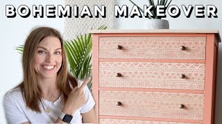 Boho Furniture Makeover Belles & Whistles Stencil