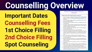 Counselling Overview 2024 | Polytechnic 1st and 2nd year admission | NatiTute