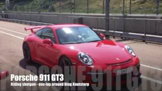 Riding shotgun in a Porsche 911 GT3 around a track