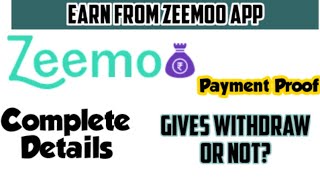 How to earn from zeemoo app | withdraw and payment proof