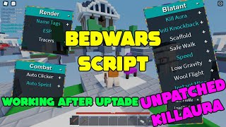 ROBLOX BEDWARS SCRIPT/HACK | OP GUI | UNPATCHED KILLAURA | INSTANT MINE | FLY AROUND | *WORKING*