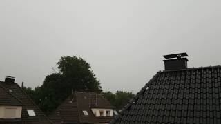 Bielefeld NRW Blitzeinschlag Gewitter / Unwetter ab der 45.sec Mittwoch 19.Juli 2017