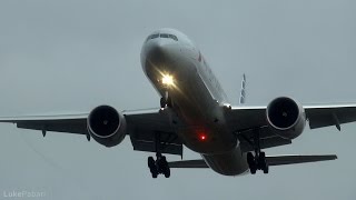 Gorgeous 777-300ER Crosswind Landing