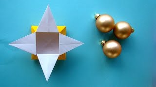 Sterne - Schachtel basteln - Origami Geschenk-Box für Weihnachten falten - Ideen