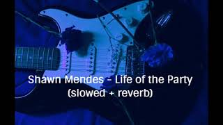 Shawn Mendes - Life of the Party (slowed down + reverb)