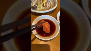 Cruel summer - Salmon Sashimi 🤤 #shorts #youtubeshorts #foodie #food #sashimi #japanese #eating