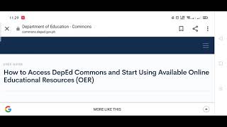 User Guide of Deped Commons / How to access Deped Commons for Distance Learning