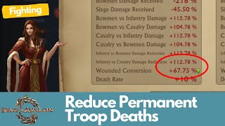 Reduce Permanent Troops Deaths (wounded conversion) King of Avalon