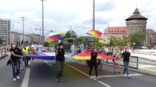 CSD Nürnberg 2021 - Die gesamte Demo, kurz nach dem Start [Sa. 07.08.2021]