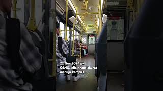 Didalam bus Transjakarta menuju kampus #music #rock