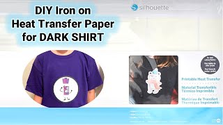 Silhouette America Silhouette Heat Print DK Printable Heat Transfer Material for Dark Fabrics