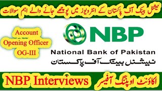 NBP Account Opening Officer Interview