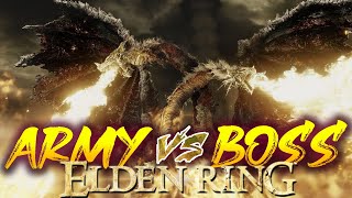 6 vs 1 - Army vs Dragonlord Placidusax!! (Elden Ring)