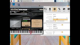 Pianoteq 7.2 running on a Raspberry 4 Pi B 4GB 64bit OS+ HIFIBerry DAC+ Pro XLR