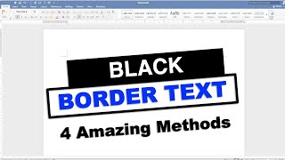 How To Insert A Black Border Around Text In Word (Microsoft)