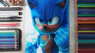 Drawing Sonic the Hedgehog | Fame Art