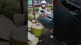 Cutting coconut fruit #coconut #streetfood #shorts #viralvideo #short