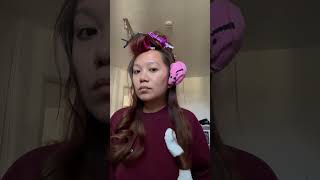 Trying the viral fuzzy socks heatless curls 💖 #viralhair #cutehairstyles #hairshorts