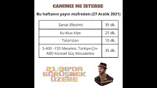 Canımız Ne İsterse (27.12.2021): Sanat (Resim) | Ku Klux Klan | Tataristan | S-400 ve F-35 Meselesi