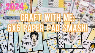 #CrafttGoals2024 Craft With Me: Let’s Smash 6x6 Paper Pad - Not 2 Shabby Sweet Bees - Donation Cards