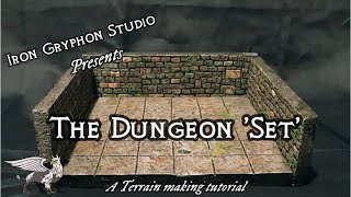 The Dungeon "Set" (dungeons and dragons terrain, foam crafting, brick texture tutorial)