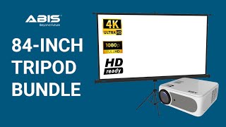 84" Tripod Projector Screen & Projector Bundle for Business