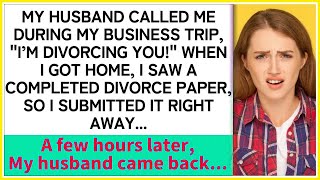 Husband’s Divorce Declaration! Story of My Immediate Action After Seeing Completed Divorce Pape