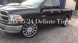 2010 Dodge Ram sitting on 24" Kraze 724 wheels leaving RimTyme Stone Mountain