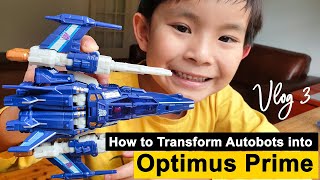 Step-by-step Guide Assembling Autobot Fighter Aircraft into Autobot Optimus Prime Transformers Toy