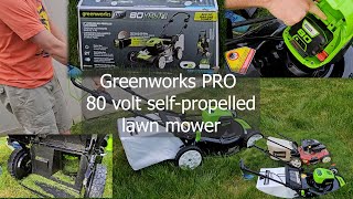 Greenworks Pro 21-Inch 80V Self-Propelled Cordless Lawn Mower Unboxing