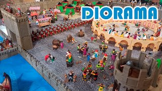 Diorama PLAYMOBIL "La decadencia del imperio romano" - CLICKÀNIA 2022, Montblanc, Tarragona, España