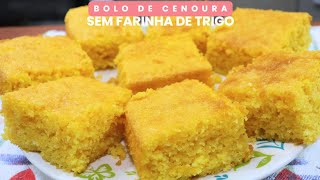 BOLO DE CENOURA FOFINHO: Sem Farinha de Trigo, Bolo Úmido com Apenas 1 Cenoura!