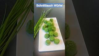 Schnittlauch haltbar machen - Teil 1 (Schnittlauch Eiswürfel 🧊) #schnittlauch #vorrat