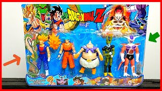 Bonecos Dragon Ball Z e Dragon Ball Super - Coleção 5 Bonecos - Goku,Freeza,Cell,Vegetto,Majin Boo