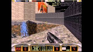 Duke Nukem 3D (DOS) 3-player Dukematch in E3L5 Movie Set