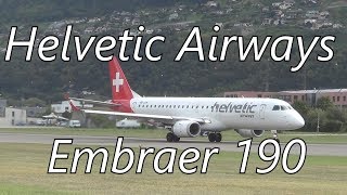 Breitling Sion Air Show 2017 -- Décollage Embraer 190 Helvetic Airways