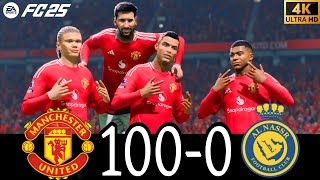 FC 25 -MESSI RONALDO NEYMAR & MBAPPE | ALL STARS |  MANCHESTER UNITED 100-0 AL NASSR