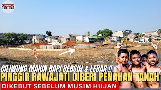 TURAP & TANGGUL CILIWUNG RAWAJATI Makin Rapi Dan Kuat - Dipasang Beton Penahan Tanah (Tebing)