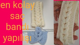 çok kolay çok şık saç örgü modeli saç bandı / how to knit a hair band / #crochet #knitting #tığişi