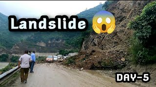 Landslide ho gya Day-5😲😲 #himachal#toshvillage#motovlog