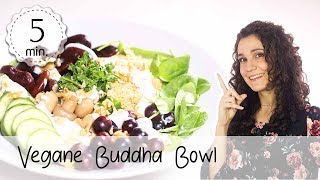 Vegane Buddha Bowl (einfach & gesund!) - Buddha Bowl Rezept mit Joghurt-Dressing | Vegane Rezepte 💚