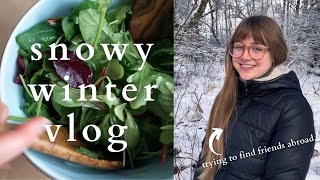 SNOWY WINTER VLOG | finding a church in Germany, trying new healthy recipes & healing my injuries.