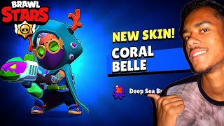 JOGUEI com o NOVO VISUAL BELLE CORAL Muito Absurda - Brawl Stars