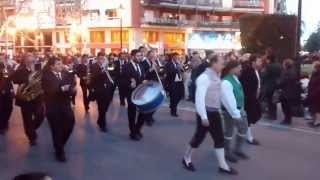 Carroza y banda en Cabalgata Mayor Fallas Gandia 2014