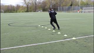 Speed & Agility Drill #2 w. Coach Ferry | Side Movements Through Gates Into Sole Role Dribble