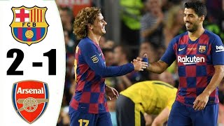 Barcelona vs Arsenal 2-1 All Goals & Highlights