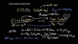 Week 3 - 15. An example conversion between vol% and molality